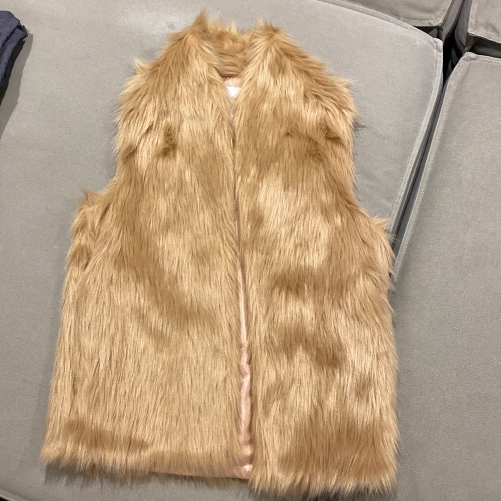 Faux furry vest